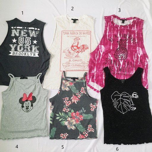 Áo tanktop sát nách phom rộng in họa tiết đẹp