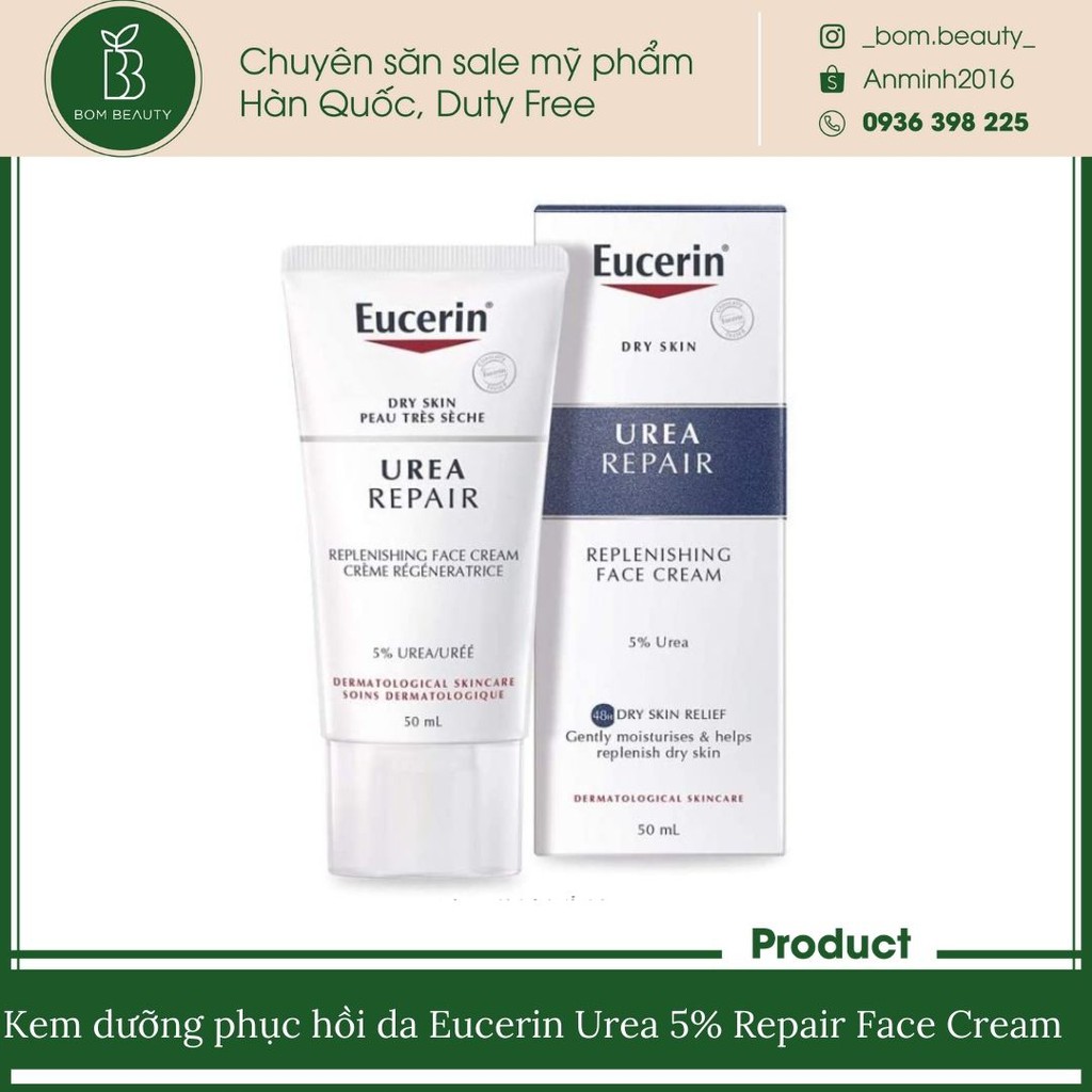 Kem dưỡng phục hồi da Eucerin Urea 5% Repair Face Cream