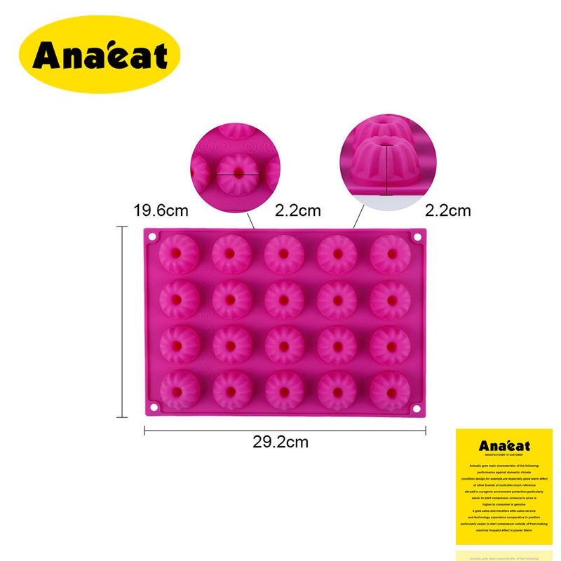 Khuôn ANAEAT chất liệu silicon bền bỉ với 20 ô tiện dụng