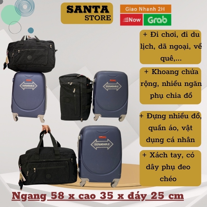 Túi trống du lịch cỡ đại Kipling KL92287 đựng đồ to nhiều ngăn, đựng đồ dùng, quần áo, hành lý cao cấp có thể gấp gọn