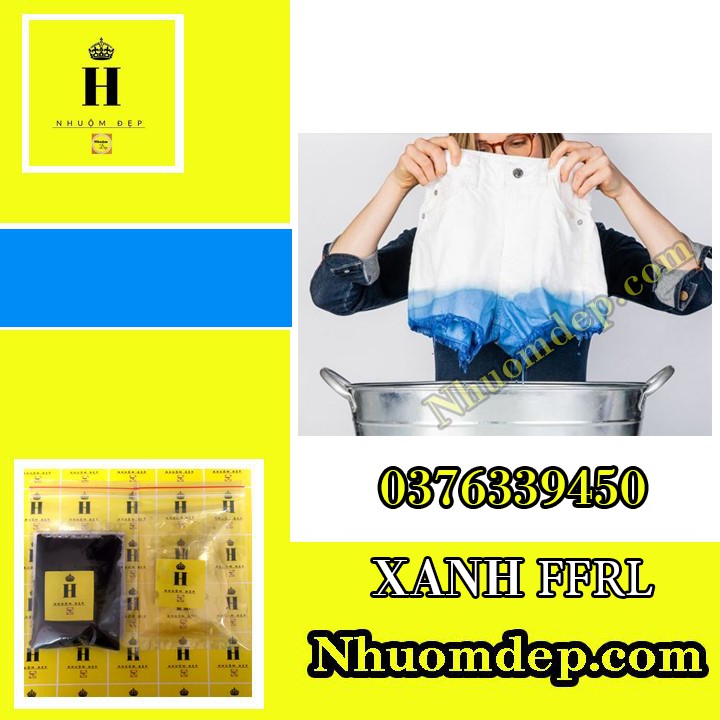 Màu nhuộm quần áo xanh Jeans