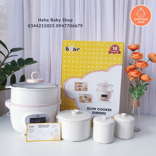 Nồi Nấu Cháo Chậm, Nồi Ninh Hầm Đa Năng, Nấu Cách Thủy Cho Bé BEAR 1.6L - Bản Quốc Tế BH Chính Hãng 18 Tháng