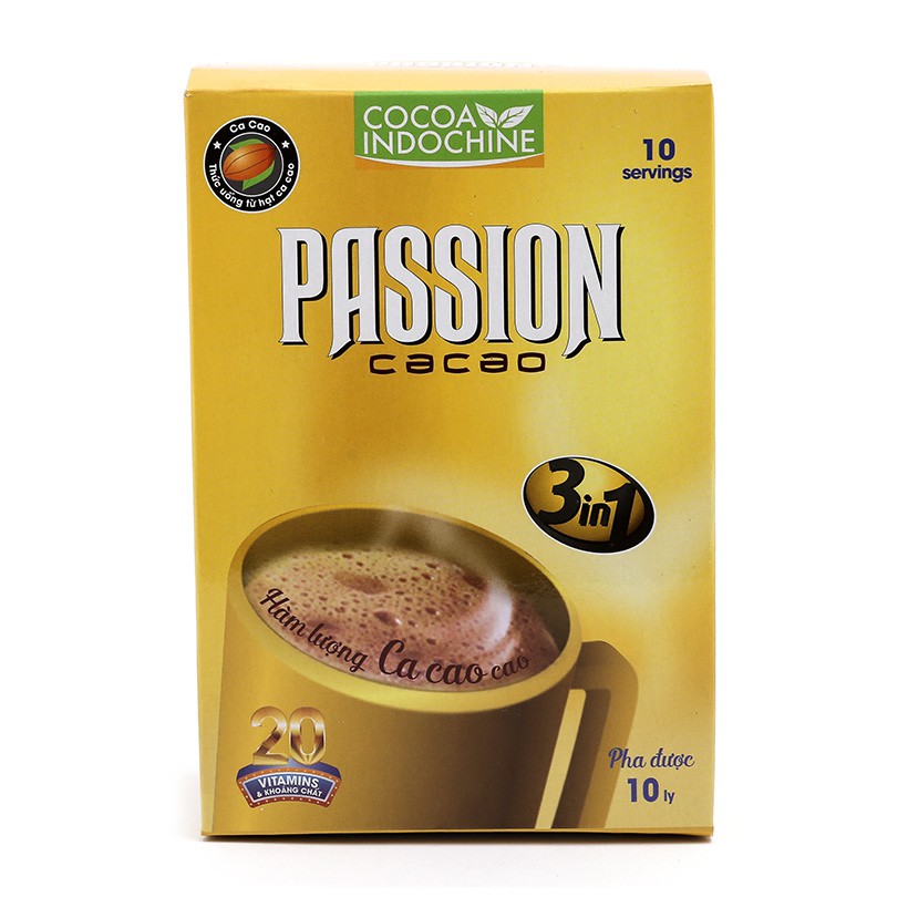 Ca cao hoà tan Passion 3 in 1 (Hộp 150g) - Cocoa Indochine
