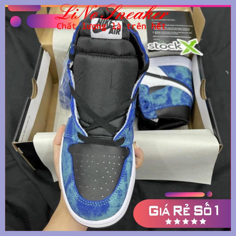 [LiNoShop] Giày jordan 1 xanh loang cao cổ -  High Tie Dye [Cao cấp][full size] [HàngThật][GiáThật][Video+ẢnhThật]