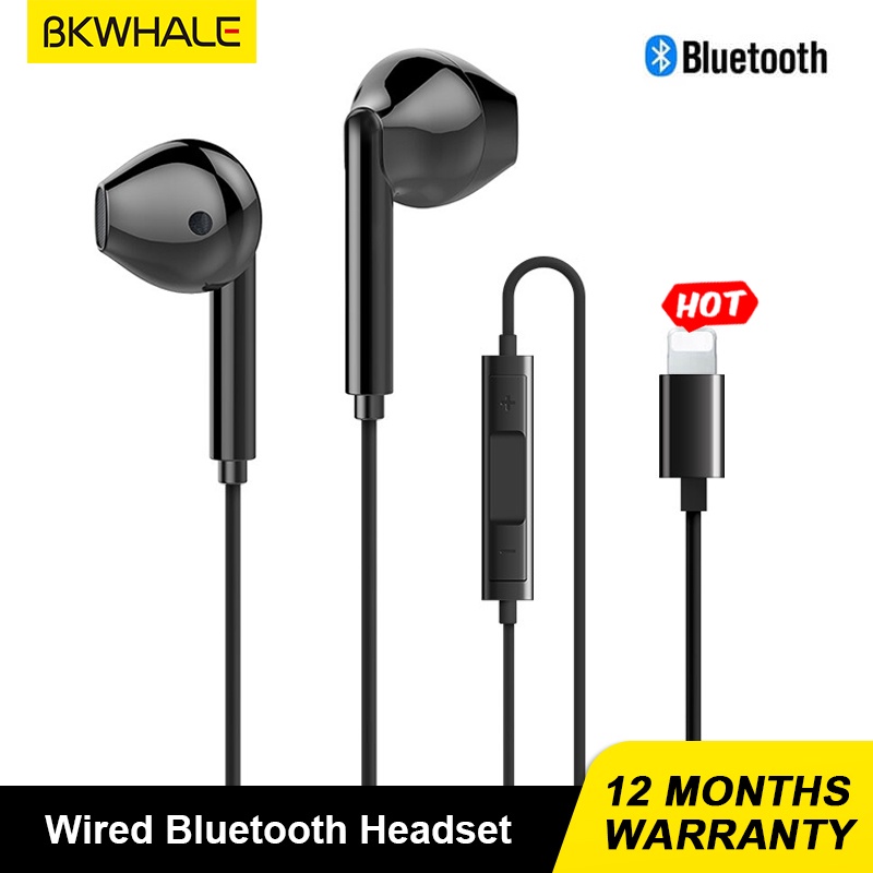 BKWHALE P12 Tai nghe in-ear có dây kèm micrô cho iP 7 8 plus x xs 11 12 13 pro max (cần Bluetooth)