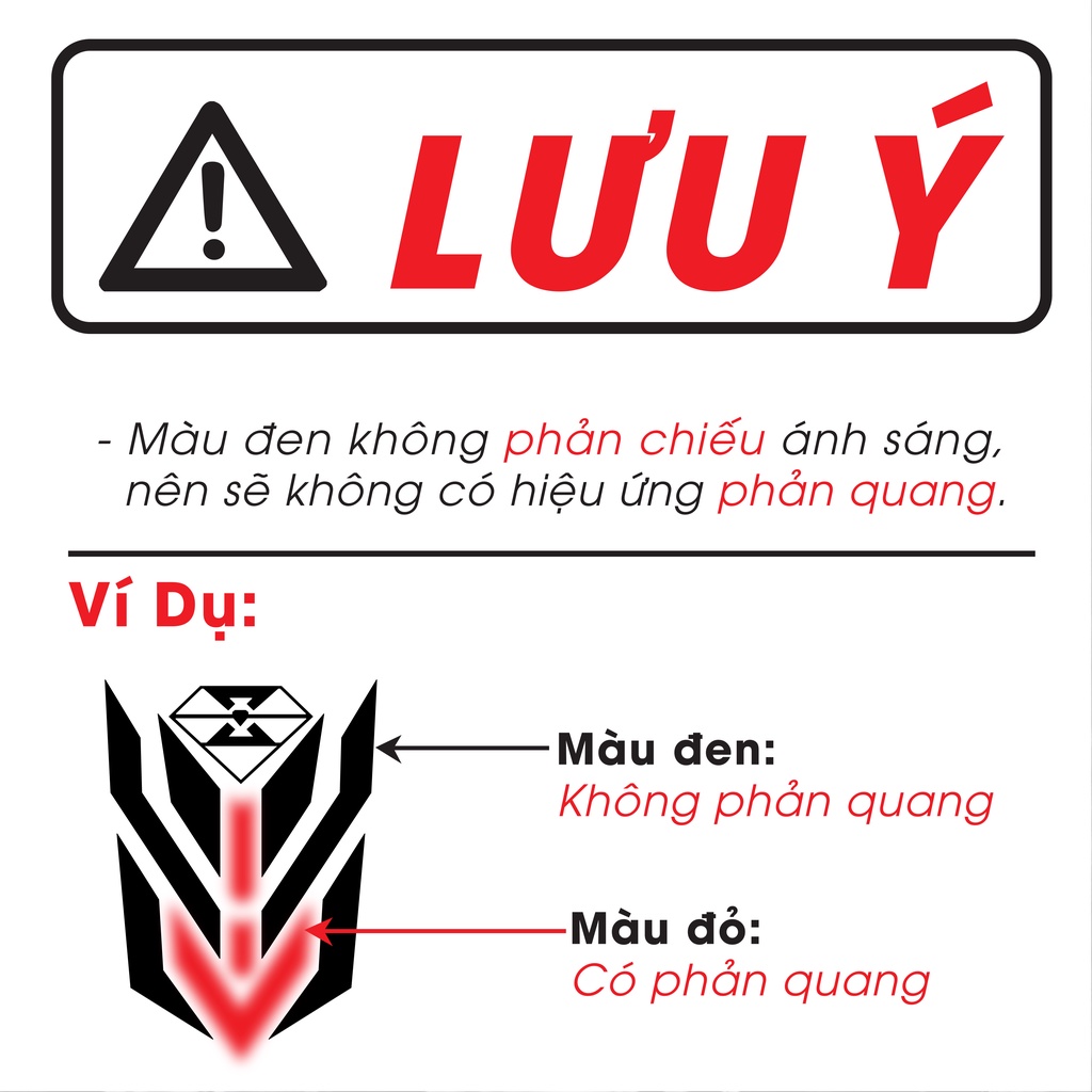 Decal Dán Dè Trước, Dán Chắn Bùn Xe Máy, Xe Điện | MD07 | Chất Liệu Tem Cao Cấp Chống Nước, Bền Màu