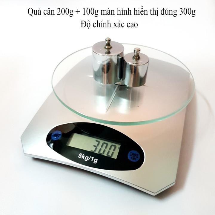 Sẵn hàng-[Bảo Hành 1 Năm] Cân Điện Tử Nhà Bếp Mini Mặt Kính Cường Lực 5kg-Hàng cao cấp