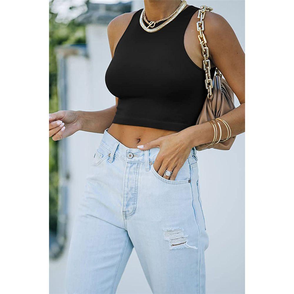 OSIER1 Áo Croptop Cổ Cao Hở Vai GợI CảM Cho Nữ