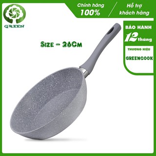 Chảo Vân Đá Từ Chống Dính Sâu Lòng Green Cook GCP02 26 cm