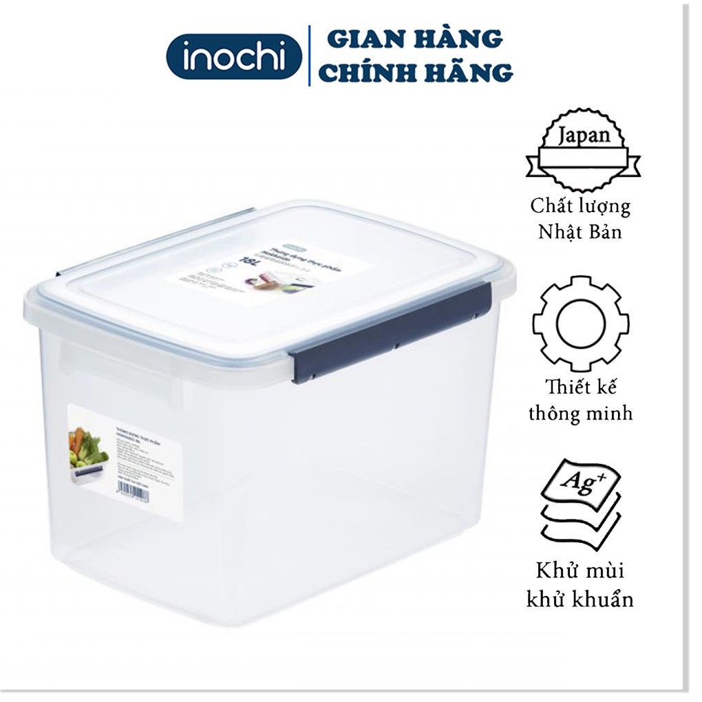 Thùng Đựng Thực Phẩm Hokkaido 10L-18L-30L các loại đồ khô để tủ lạnh Chính Hãng Inochi