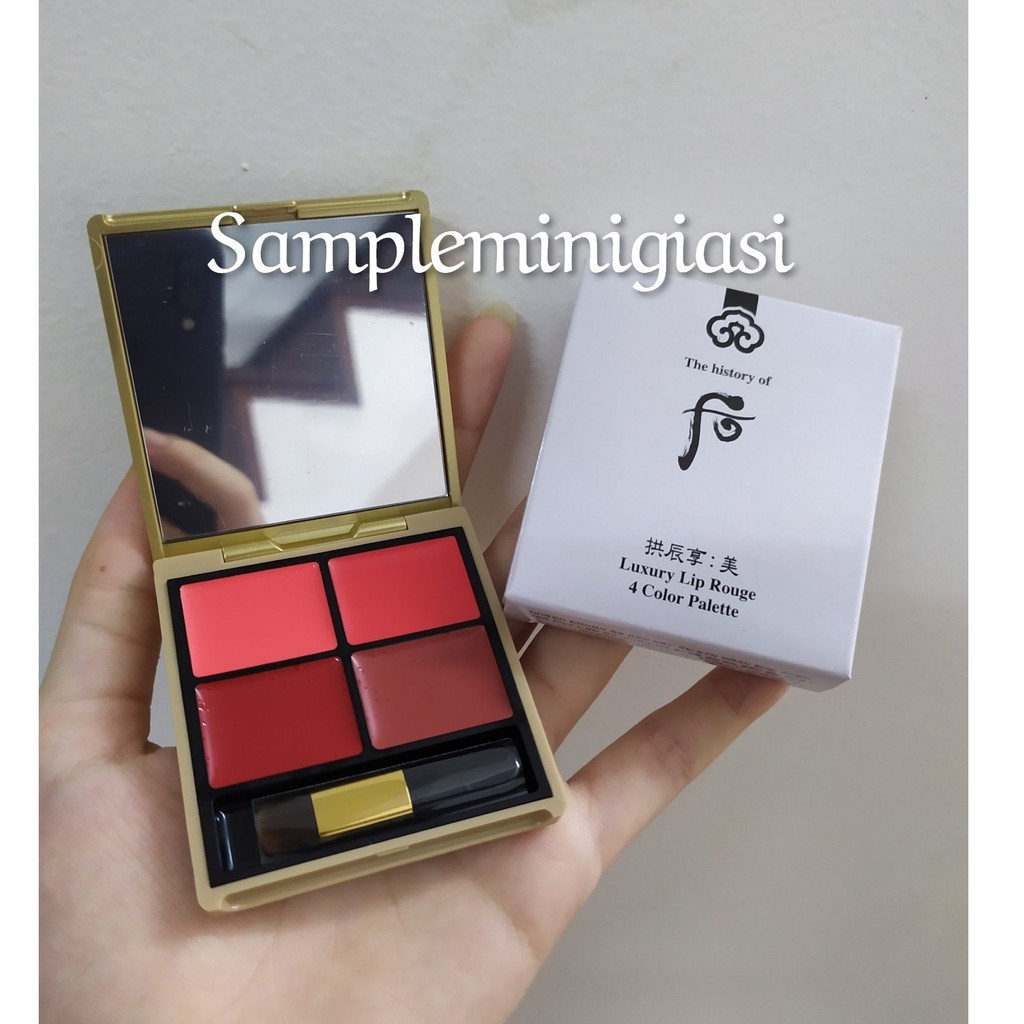 Bảng Son Whoo Mới Nhất Luxury Lip Rouge 4 Color Palette