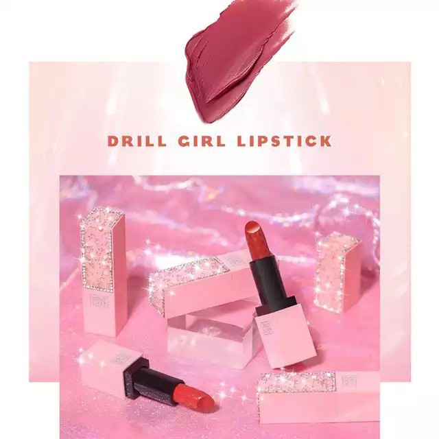 Set 5 Cây Son Hold Live Pro Girl Đính Đá Vỏ Hồng