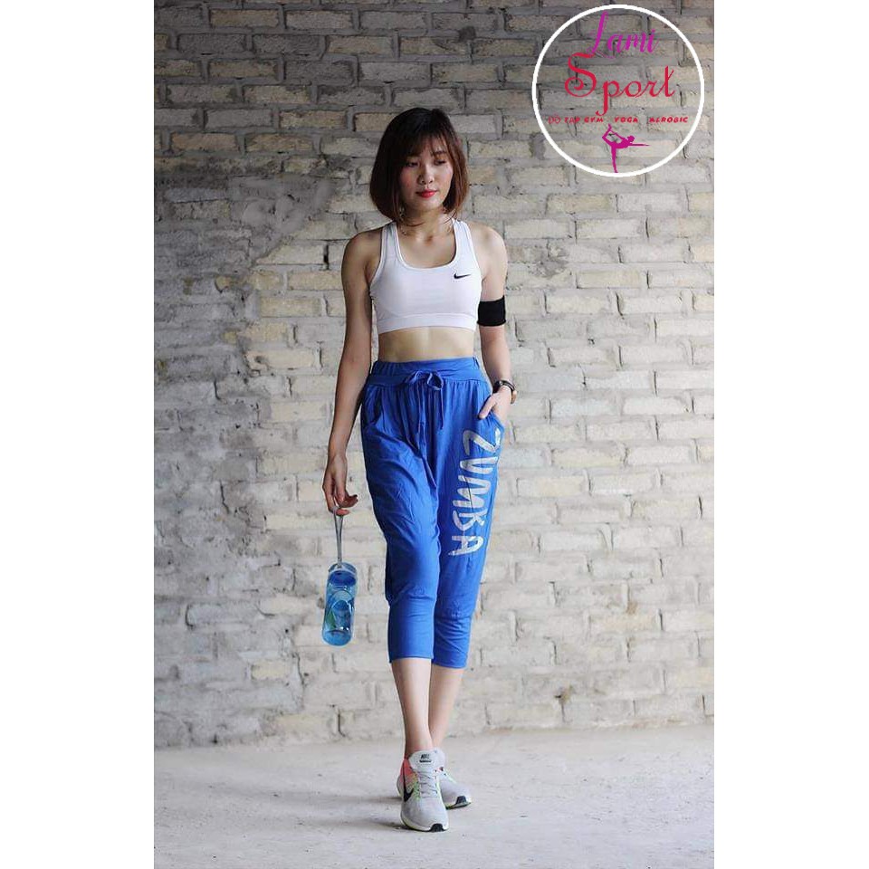 đồ tập gym yoga zumba aerobic nữ quần zumba vải thun co giãn trên shopee