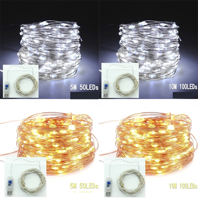 5m / 10m dây đèn LED USB trang trí giáng sinh