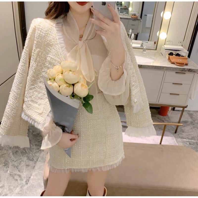 PASS SET DẠ TWEED MẶC 1l Freeship