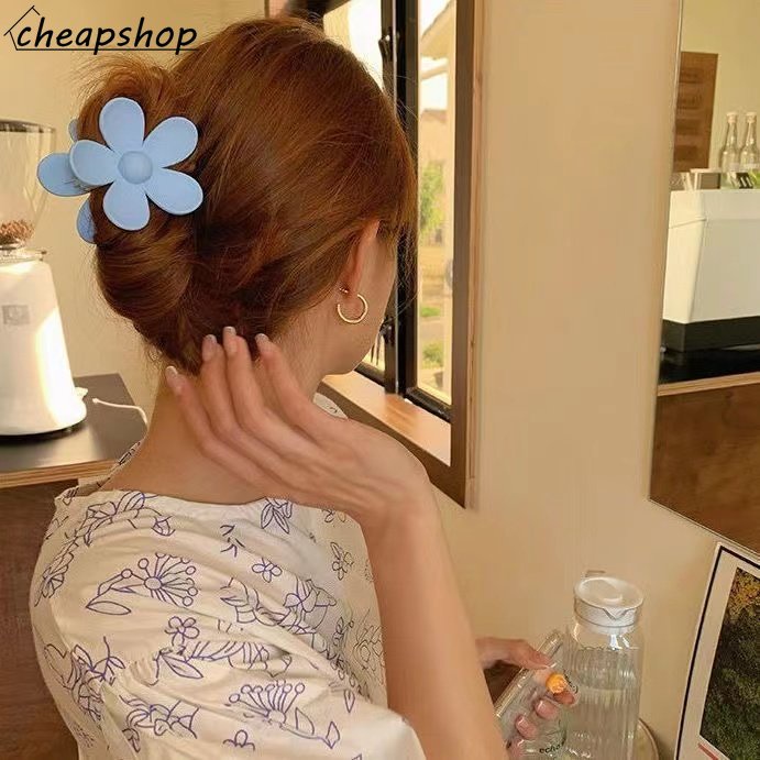 Kẹp tóc iF YOU acrylic mặt hoa nhiều màu sắc phong cách Hàn Quốc cổ điển cho nữ