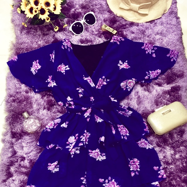Đầm maxi xanh hoa tím💜💜💜