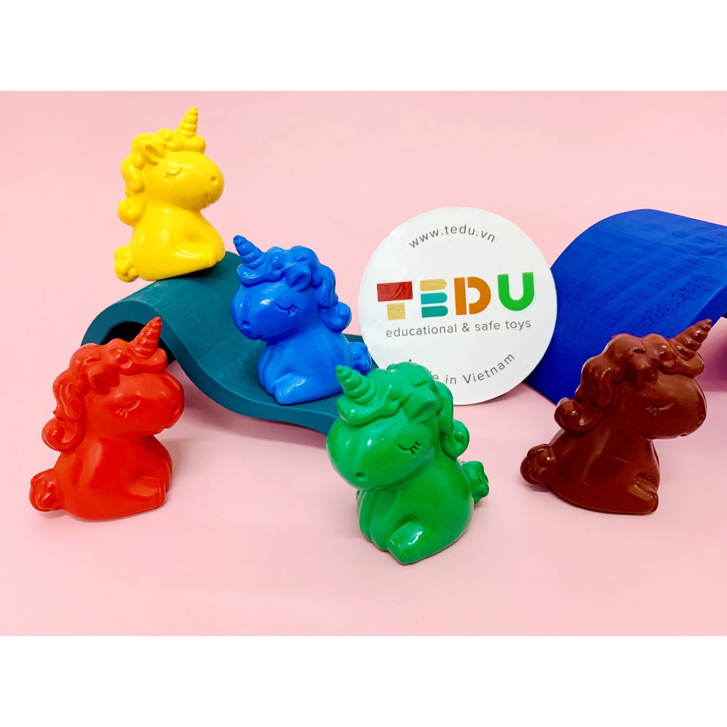 Sáp màu UNICORN set 8 màu an toàn cho trẻ TEDU