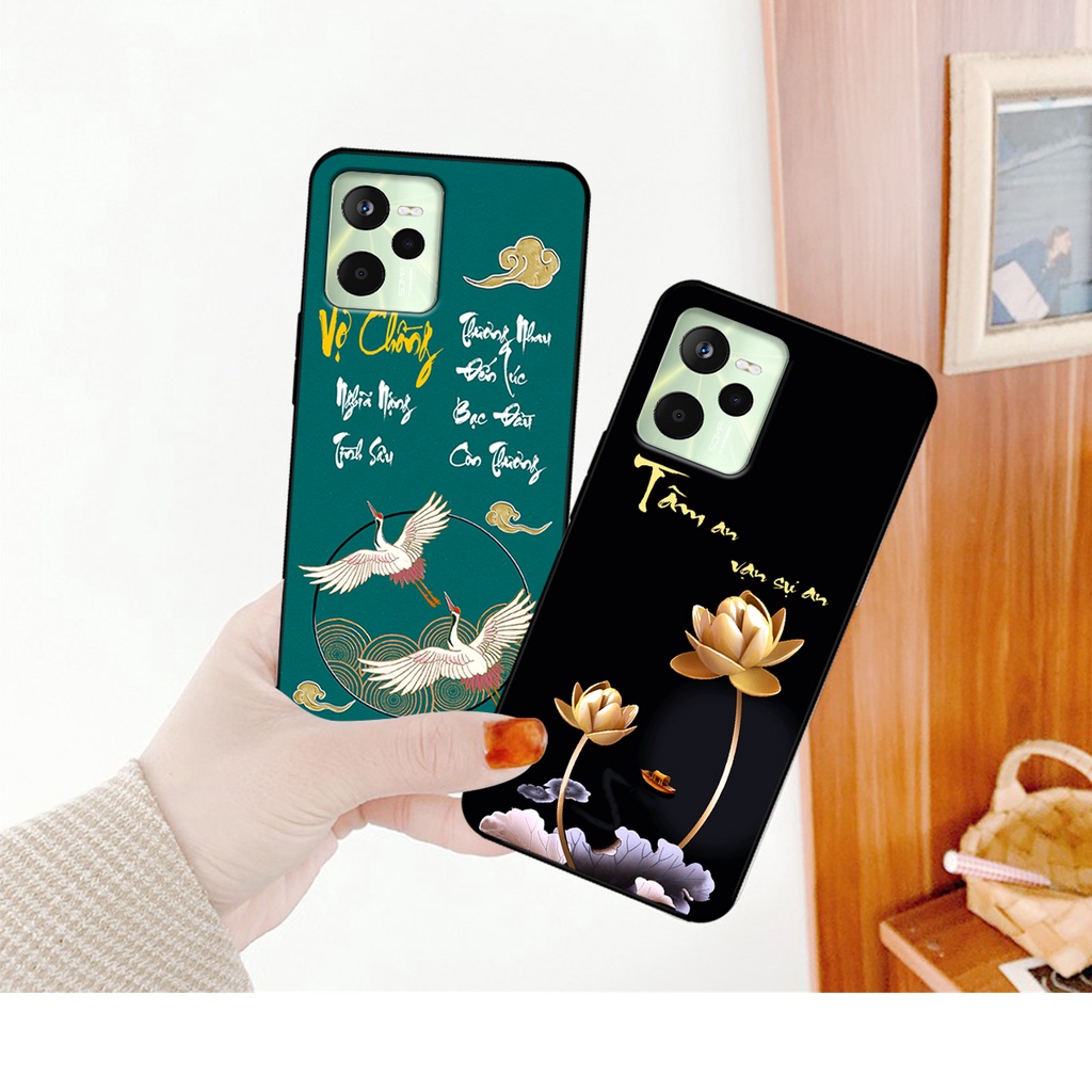 Ốp lưng Realme C35 in hình phong cách chữ thư pháp cha mẹ, tài lộc