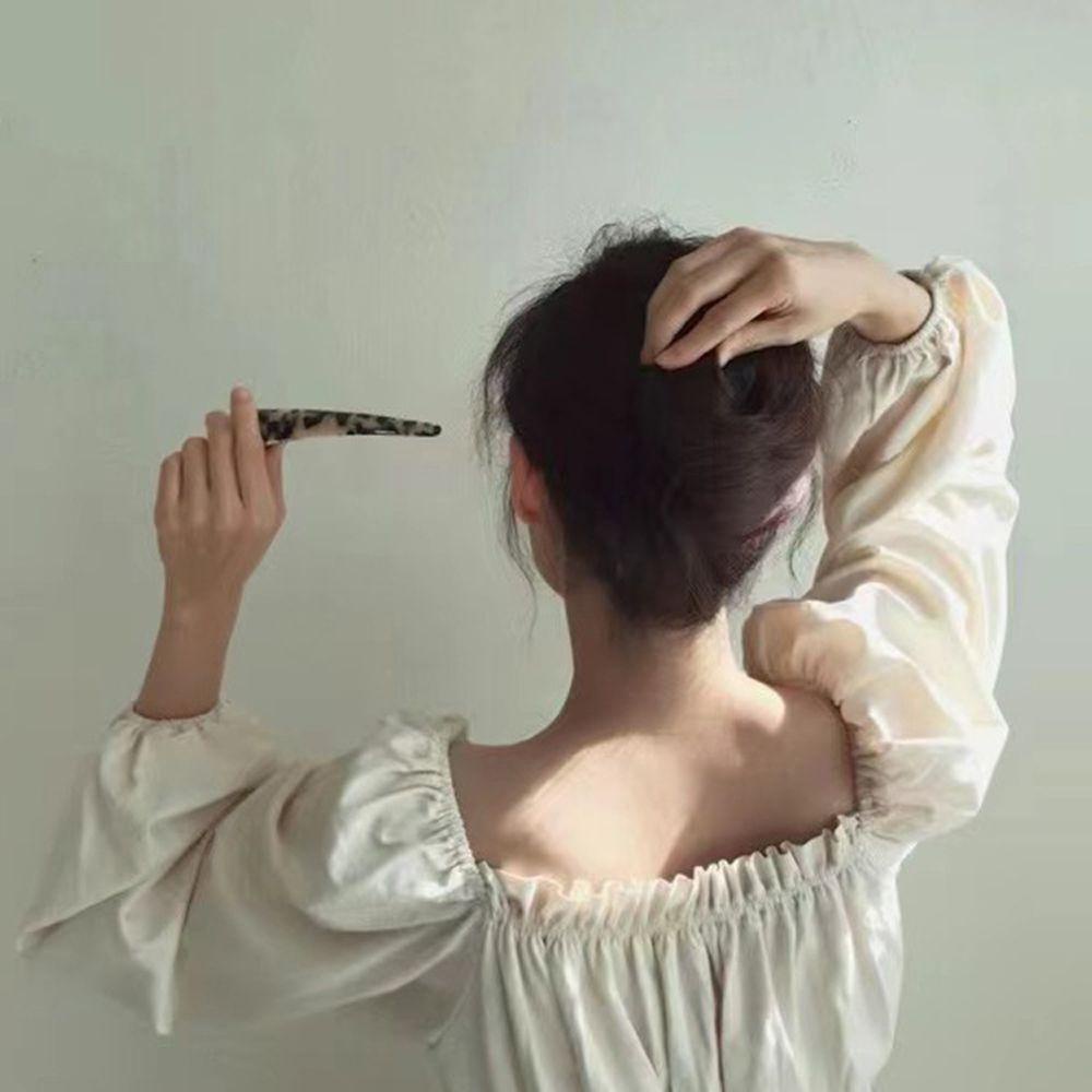 IVORY Kẹp Tóc Càng Cua Lớn Họa Tiết Da Báo Đơn Giản Cho Nữ