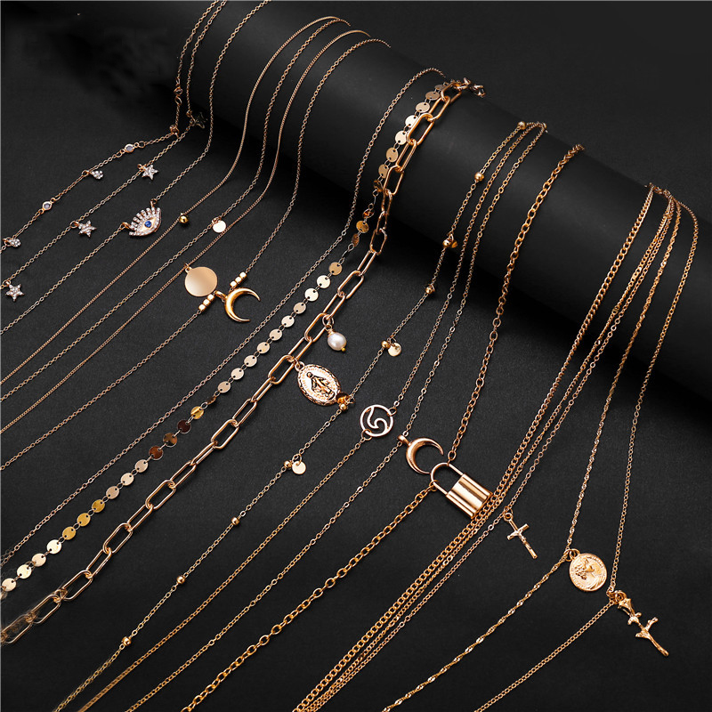 Vòng Cổ Choker Hợp Kim Nhiều Lớp Thời Trang Dành Cho Phụ Nữ