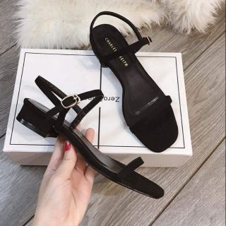 Sandal quai mảnh gót 2p