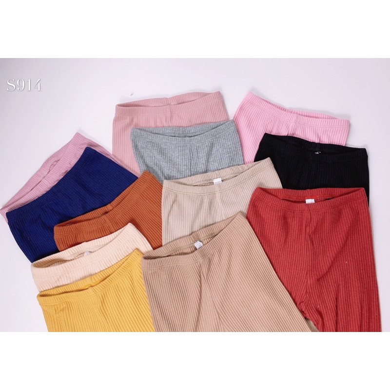 Quần legging thun gân cho bé 1-5y