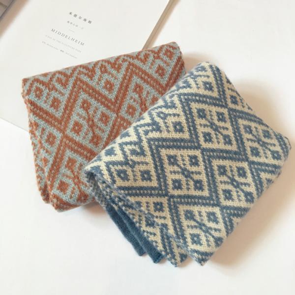 Khăn choàng cổ dệt kim phong cách Retro Hàn Quốc cho bé