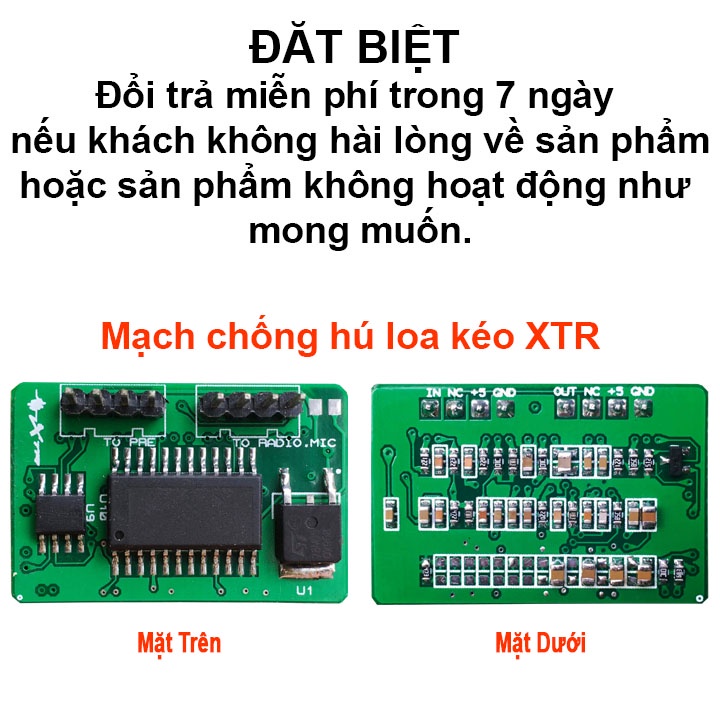 Mạch Chống Hú Loa Kéo XTR Mẫu Mới Nhất, Chống Hú Tốt, Nguồn 5V Dễ Sử Dụng