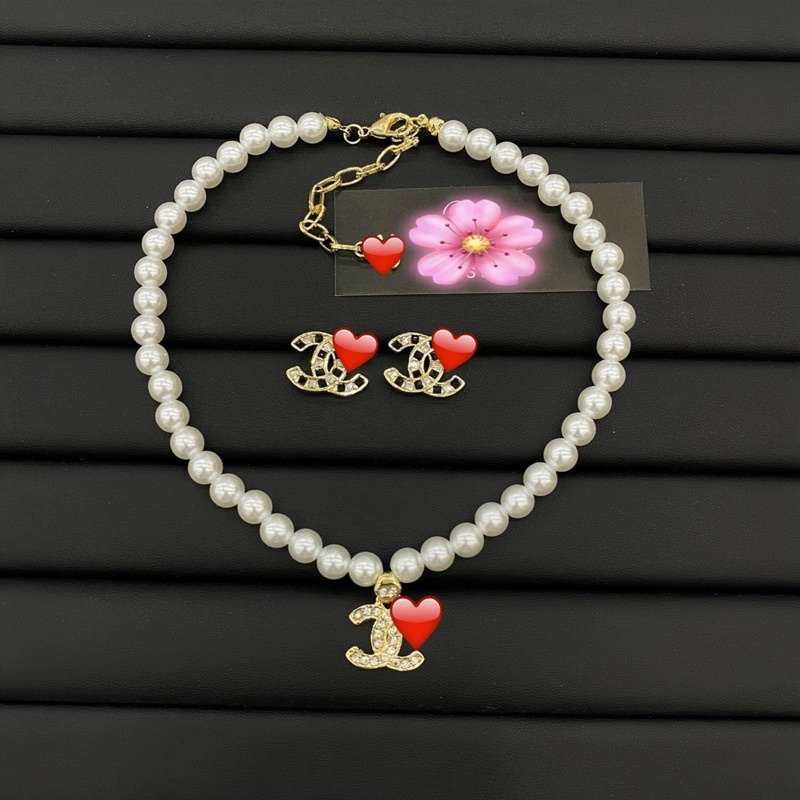 Sét trang sức nữ , vòng cổ , khuyên tai nữ cao cấp, phụ kiện hari korea accessories