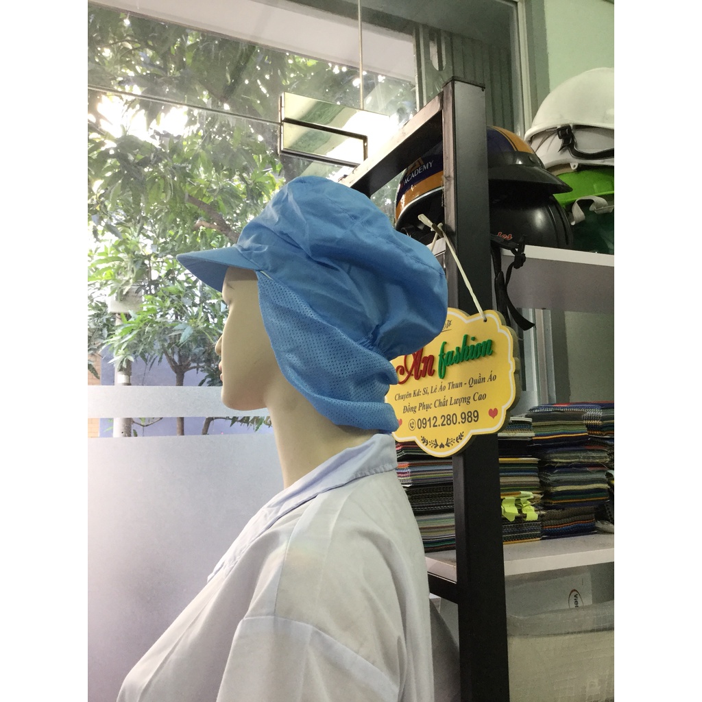 COMBO 10 NÓN KẾT XẾP LY CÓ BÚI TÓC VẢI SILK DÙNG TRONG THỰC PHẨM, THỦY SẢN_HÌNH CHỤP THẬT