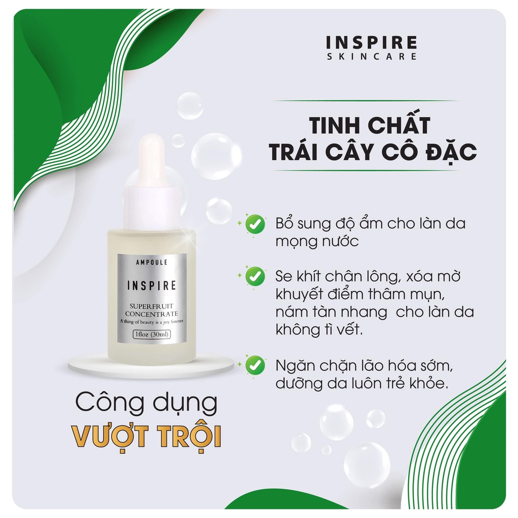 Bộ Serum Dưỡng Da se khít lỗ chân lông giảm nám tàn nhang mờ thâm do mụn INSPIRE