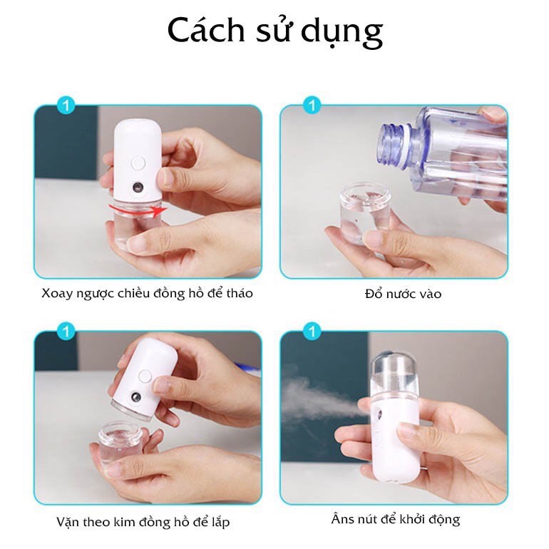 Máy phun sương mini nano cầm tay phun sương giữ ẩm cho làn da-THẢO NGUYÊN SHOP