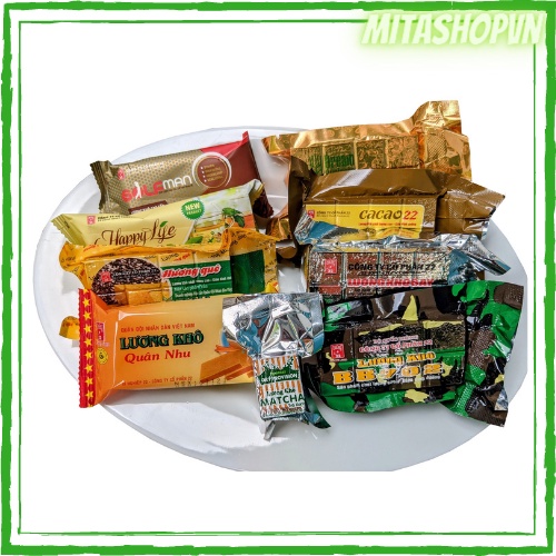 Combo 9 phong, 9 vị Lương khô Quân Đội - Thích hợp ăn thử | BigBuy360 - bigbuy360.vn