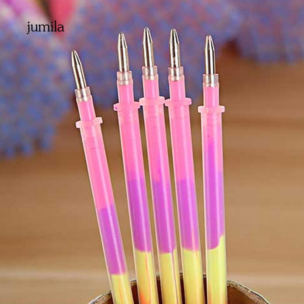 Set 20 ruột bút bi ngòi 0.5mm màu sắc cầu vồng sáng tạo