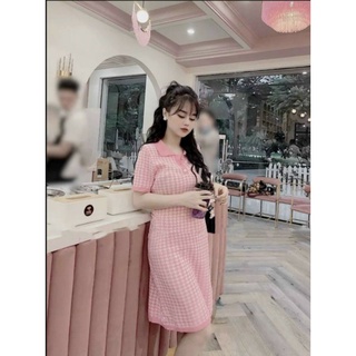 Đầm len cổ bẻ