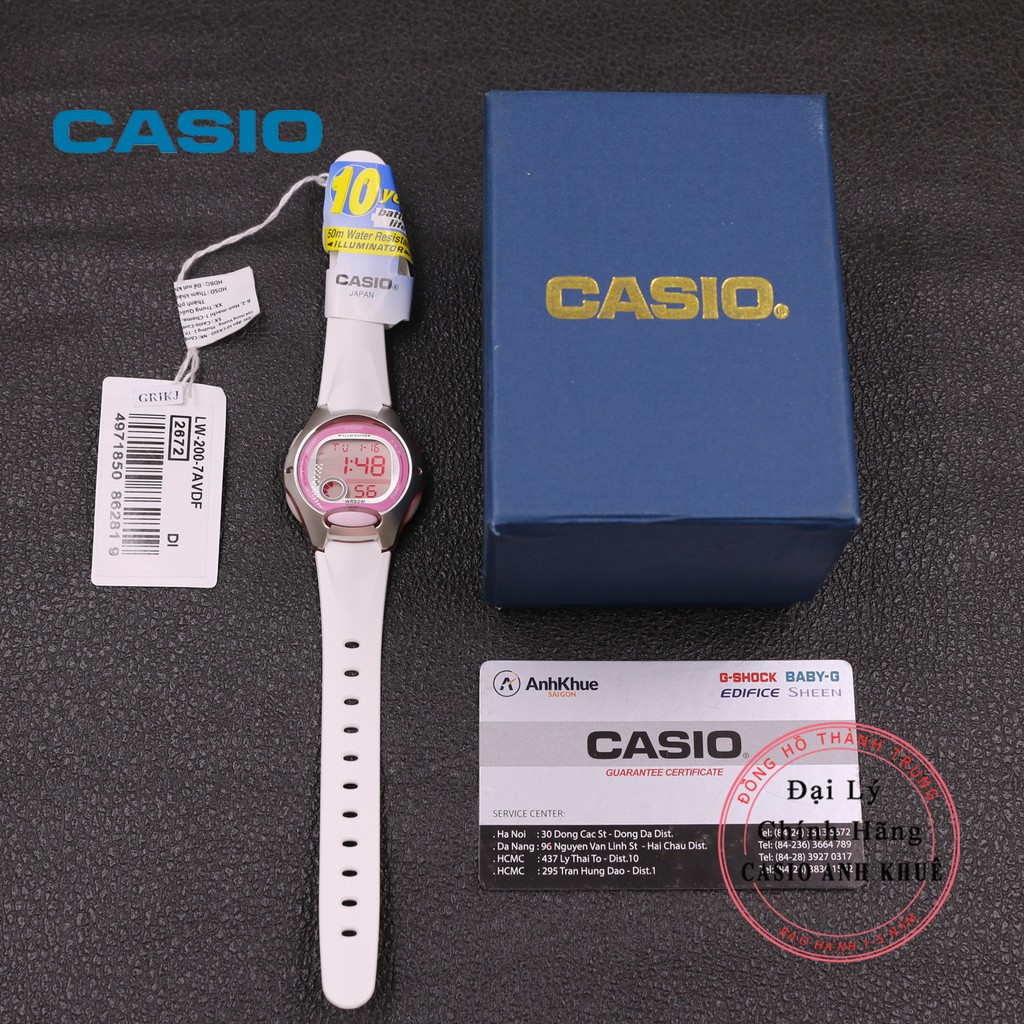 Đồng Hồ Nữ Casio LW-200-7AVDF Dây Nhựa Pin 10 Năm