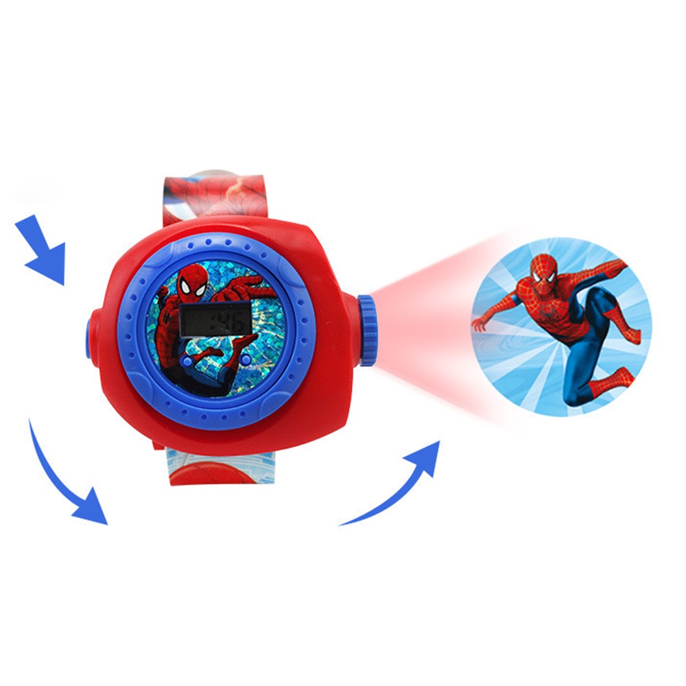 Đồng Hồ Điện Tử Chiếu Nhân Vật Hoạt Hình Marvel Cho Bé