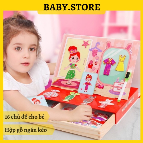 Bộ Đồ Chơi Trẻ Em Bé Gái,Đồ Chơi Ghép Hình Nam Châm Thiết Kế Thời Trang,Giáo Dục Phát Triển Trí Não Cho Bé