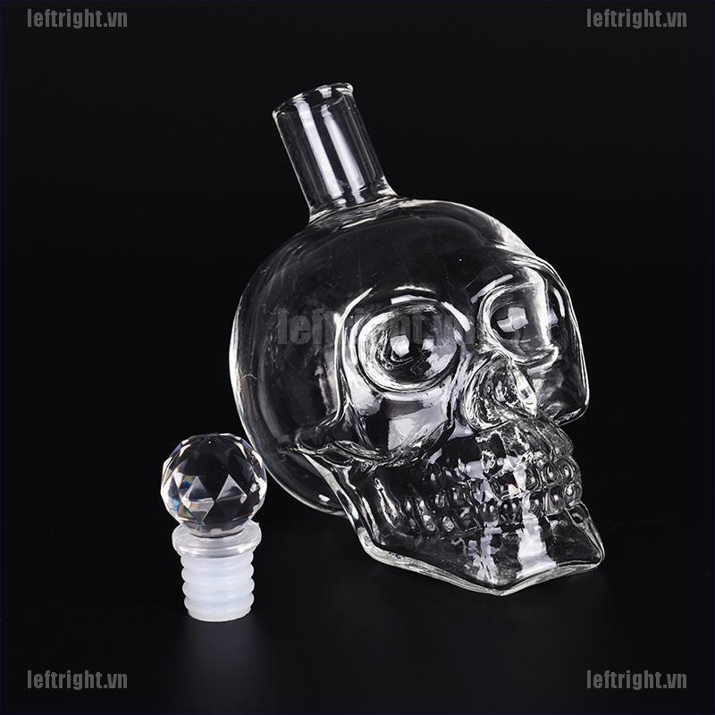 Bình Đựng Rượu Whiskey Bằng Thủy Tinh Hình Đầu Lâu Pha Lê