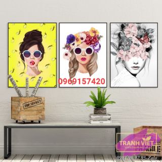 Bộ 3 tranh spa, nghệ thuật 40*60*3