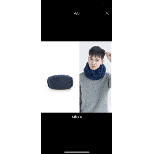 DIY - Gói nguyên liệu đan khăn len SỢI NHỎ quàng cổ nam nữ quà tặng bạn trai cặp đôi ý nghĩa