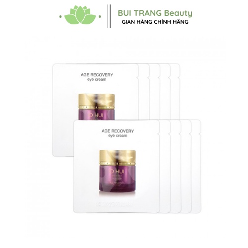 Combo 10 gói Kem dưỡng mắt OHUI Tím Chống Lão Hóa Giảm Nếp Nhăn Trẻ Hóa Làn Da OHUI Age Recovery Eye Cream 1ml