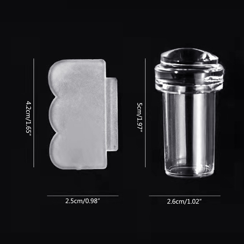 Set Dụng Cụ In Dấu Trang Trí Móng Nghệ Thuật Bằng Silicone Trong Suốt time