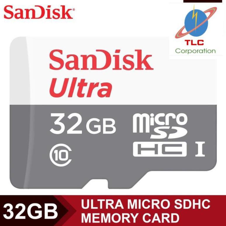 Thẻ nhớ microSDHC Sandisk 32GB upto 80MB/s 533X Ultra UHS-I - Chính hãng