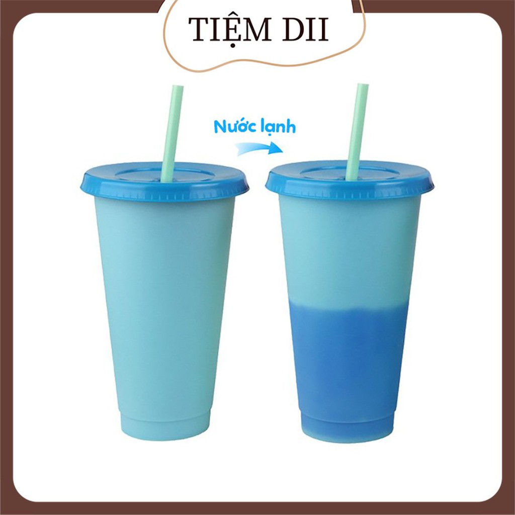 [Hàng Sẵn] Cốc Uống Nước Đổi Màu Theo Nhiệt Độ Hot Trend Douyin Cốc 600ml Đựng Nóng Lạnh Thoải Mái
