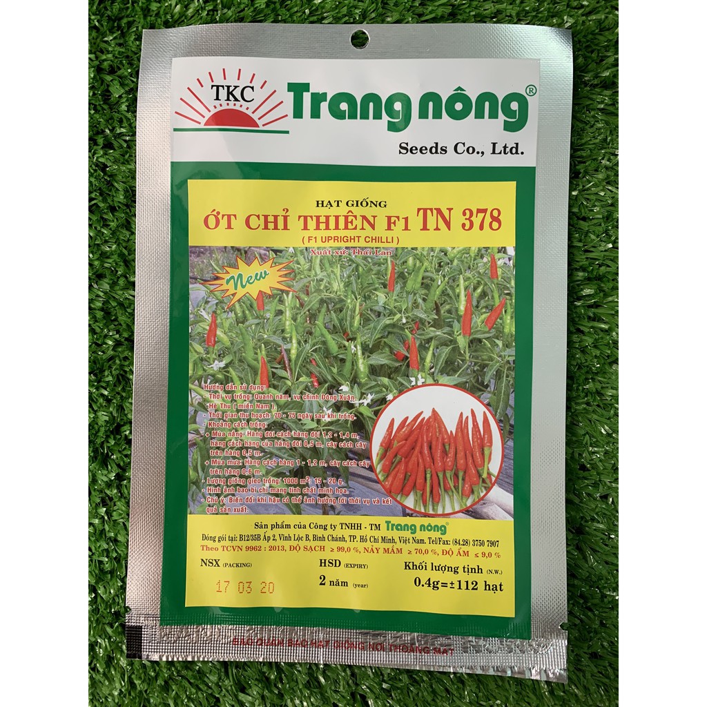 HẠT GIỐNG ỚT CHỈ THIÊN F1 TN 378