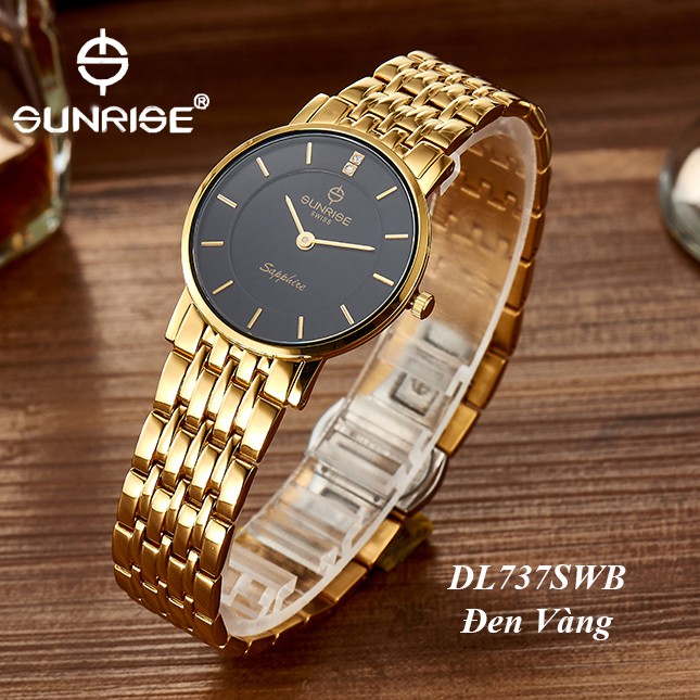 Đồng hồ nữ siêu mỏng Sunrise DL736SWB và DL737SWB kính Sapphire chống xước - Fullbox | BigBuy360 - bigbuy360.vn