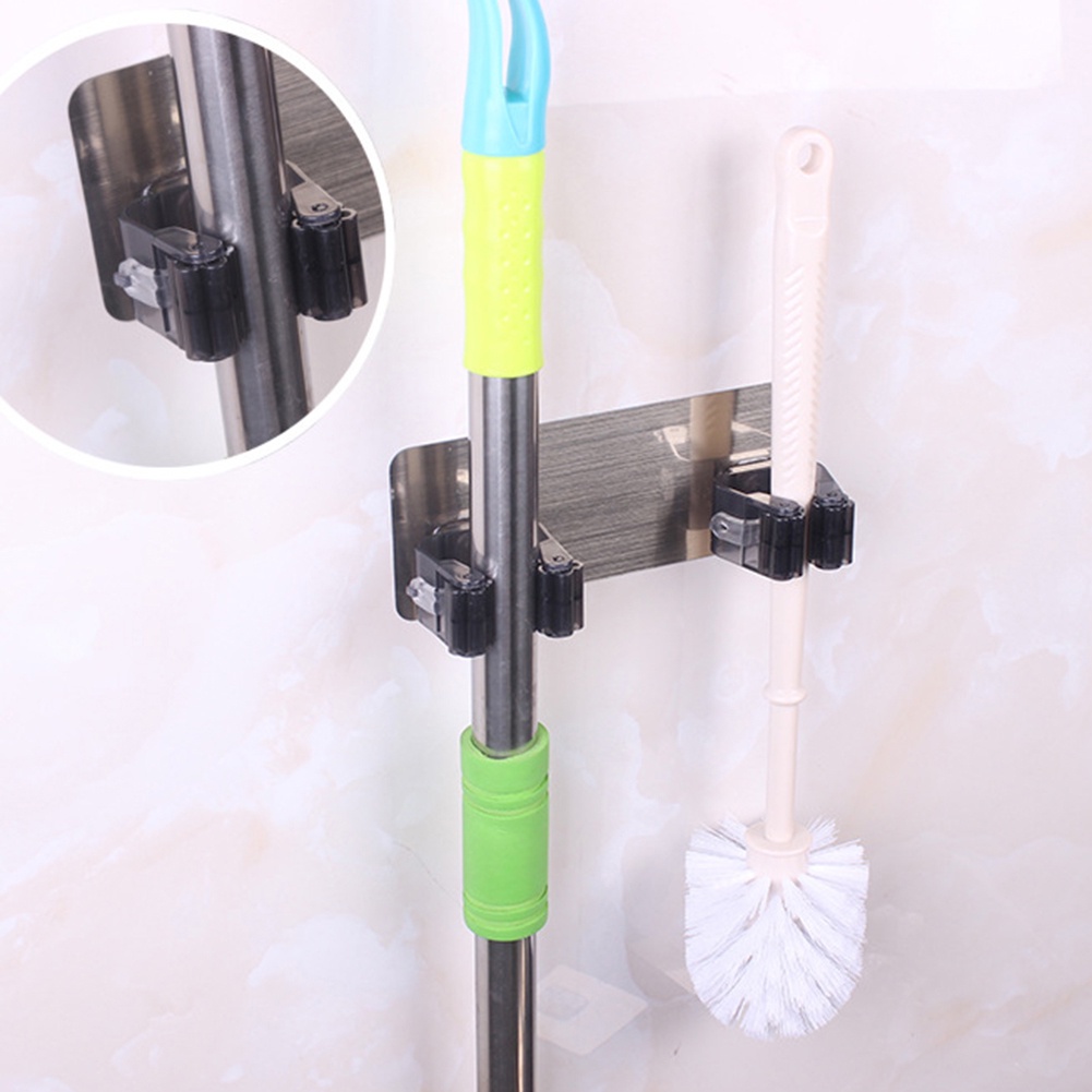 Giá Đỡ Chổi Và Cây Lau Nhà Gắn Tường Tiện Lợi