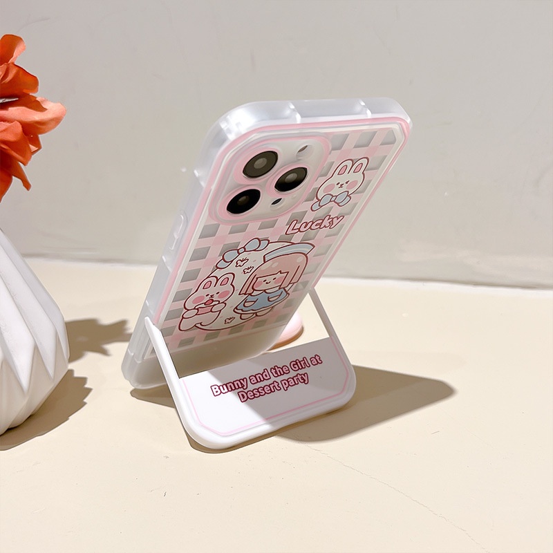 Ốp lưng iphoneỐp Điện Thoại  Kèm Giá Đỡ Tàng Hình Họa Tiết Hoạt Hình Dễ Thương Cho iphone 14 / 13Pro 12 / xs / 6 / 7 / 8PLUSDinuo case